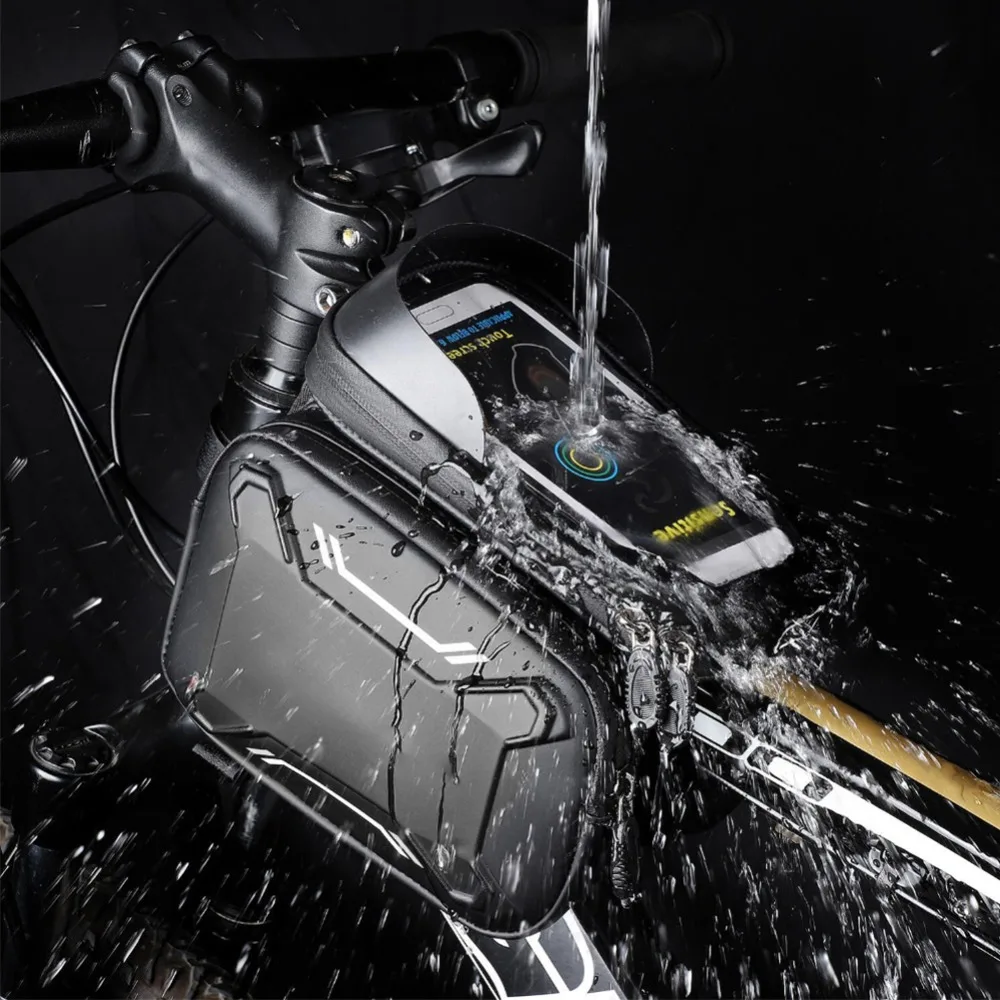 Сумка для велосипеда MTB, аксессуары для велоспорта, водонепроницаемая сумка для телефона с сенсорным экраном