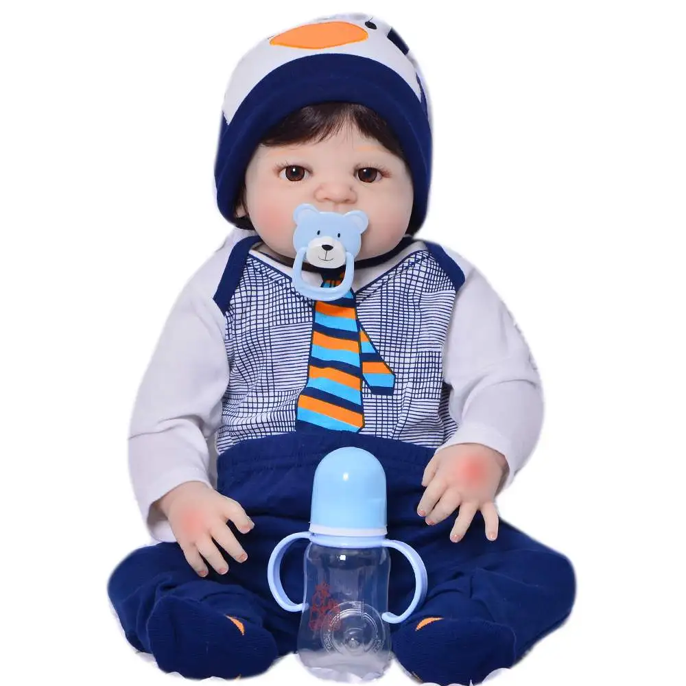 KEIUMI Ограниченная серия 23 дюймов Reborn Baby Doll Toys 57 см полностью силиконовая виниловая Реалистичная кукла для новорожденных для мальчиков подарок для детей