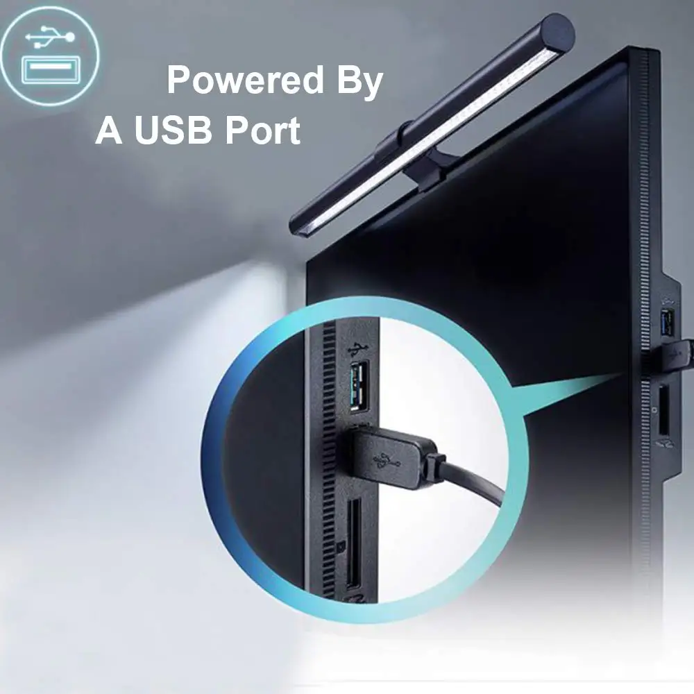 Регулируемая 5 в USB светодиодный Регулируемая лампа настольная монитор для ноутбука экран световая панель офисная не Мерцающая защита глаз лампа для чтения