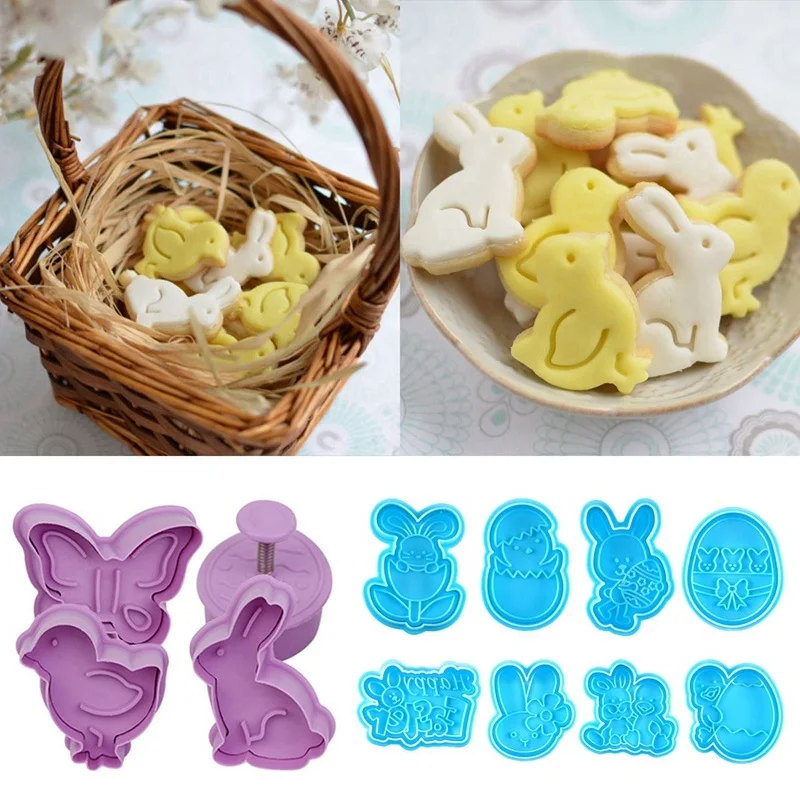 21 Happy Easter Decorations Rabbit Eggs Shipped 3d Cookie Cutter Diy Baking Decor For Easter Party For Wielkanoc Party Diy Decorations Aliexpress