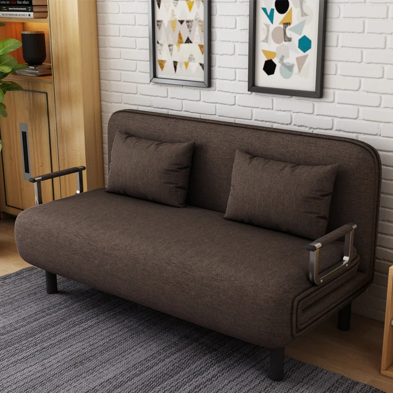Folding Sofa Bed Armchair Sleeper Leisure Recliner Fabric Breathable Lazy Sofas Single Living Room Lounge Chair Bed