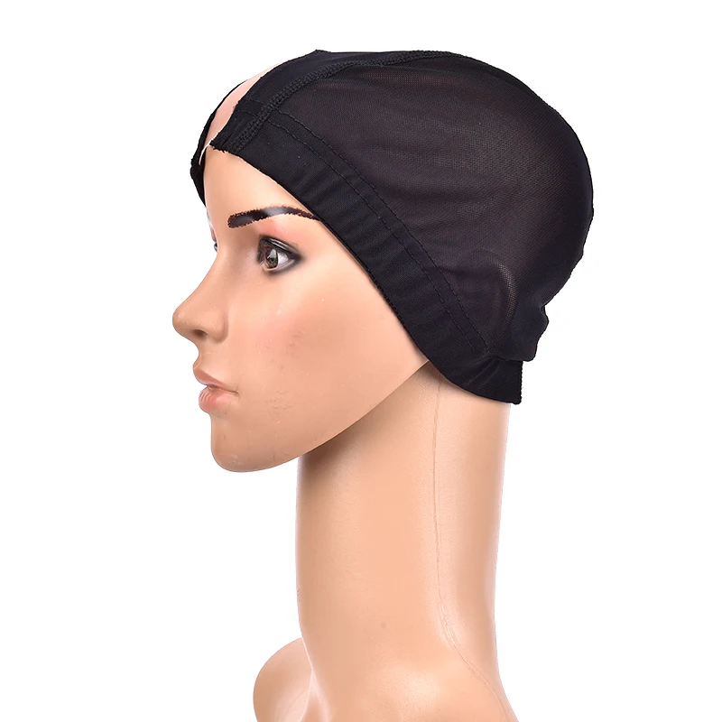 1PCS Elastic Wig Cap Hair Net For Making Wig Black U Part Mesh Dome Cap Mesh Cap