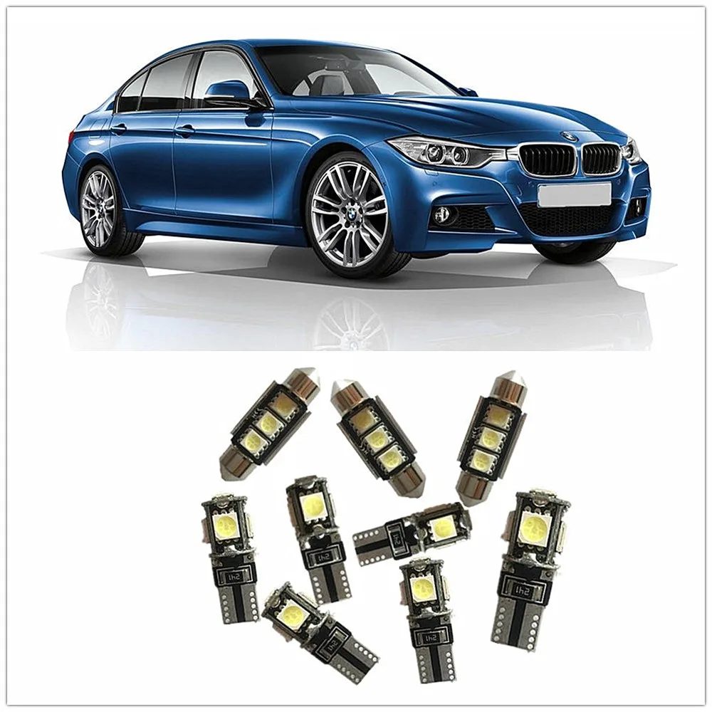 9 шт. Белый светодиодный комплект внутренней упаковки для BMW X1 X3 X4 X5 X6 E90 Z3