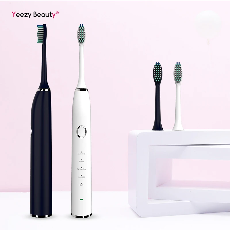 

Ultrasonic Whitening Teeth Brush Electric Sonic Toothbrush USB Rechargeable IPX7 Waterproof With 5 Deep Clean Modes Oral Cleaner