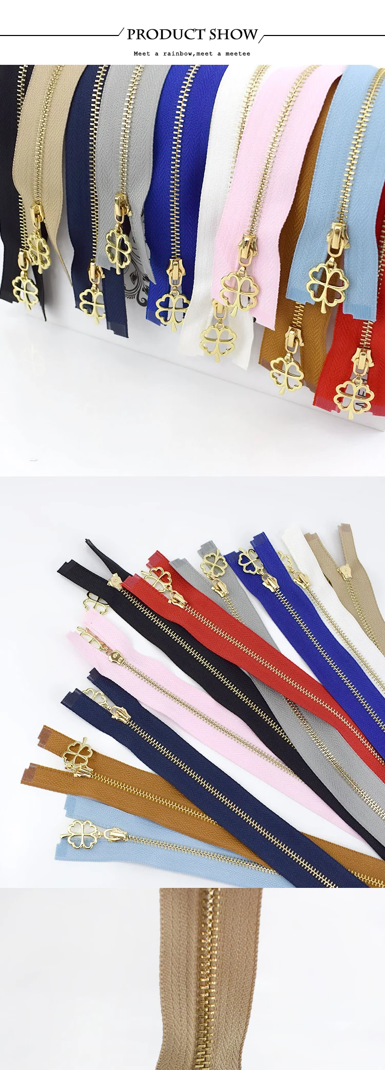 Meetee 2 шт 40-70 см 3# Металлические молнии Open-End Авто замок золотая молния DIY сумки кошелек Декор одежды молния Швейные аксессуары ZA039