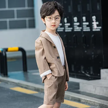 

Children's Small Suit Spring Children's Friends Summer Children's Clothing Kindergarten Catwalk Handsome Stage Host