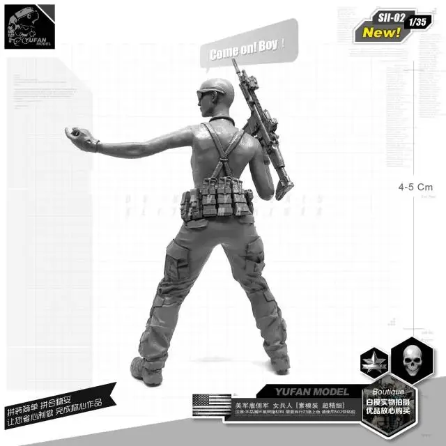 Набор фигурок из 1/35 смолы США Девушки спецназа новая версия полимерного солдата