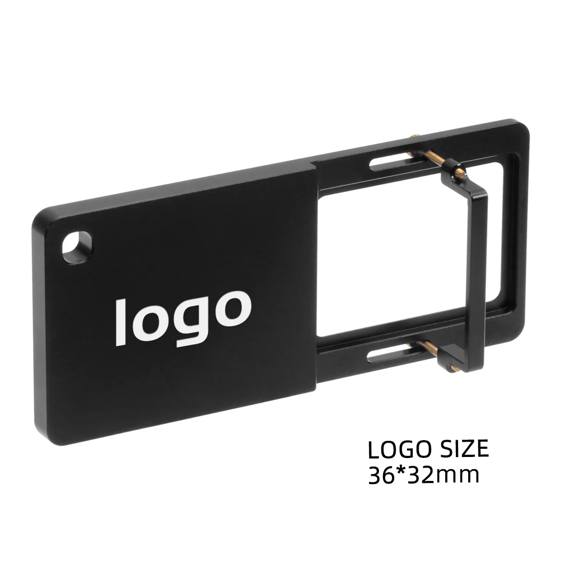 Customizable Logo Алюминиевый адаптер для GoPro Hero 6/5/4/3+ Экшн-камера Xiaoyi 1 переключатель Монтажная пластина для DJI Zhiyun Smooth Q C 2 Портативный монопод с шарнирным замком - Цвет: Customizable Logo