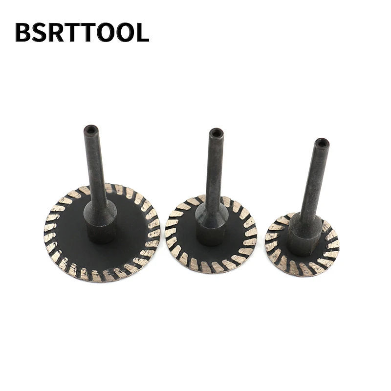 BSRTTOOL Mini Removable 6mm Shank With Diamond Turbo Saw Blade Diamond Caving Blade For Granite Marble Stone Engraving