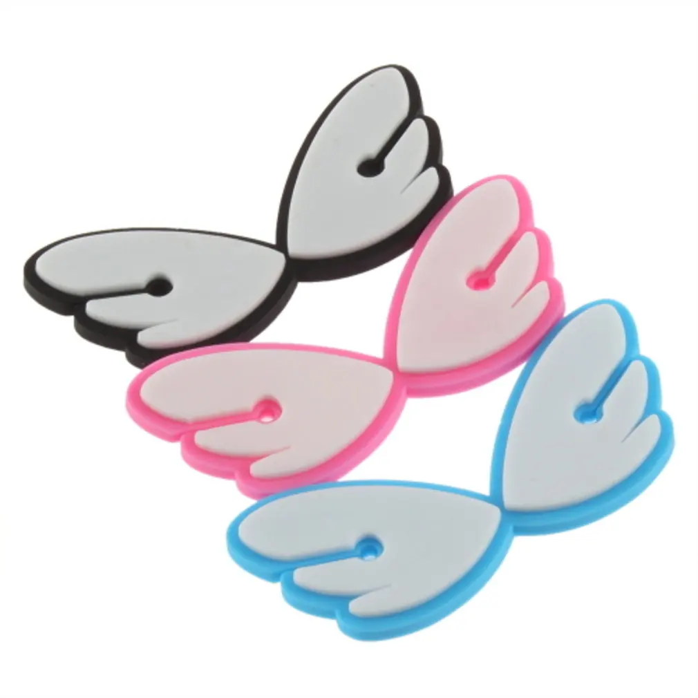 

Cute Cartoon Angel wings soft rubber headset bobbin winder cable Cord Holder For Earphone