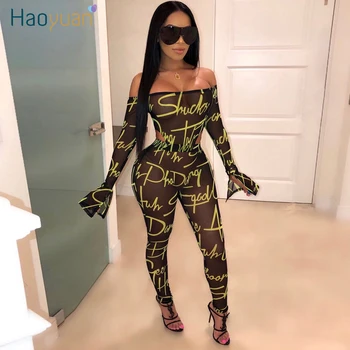 

ZOOEFFBB Sexy Snake Print Rompers Women Jumpsuit Fashion One Piece Outfit Overalls Off Shoulder Long Sleeve Bodycon Jumpsuit