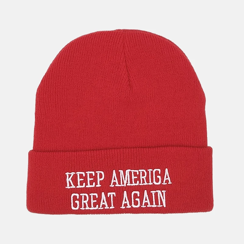 Trump, настоящая вязаная шапка, унисекс, зимняя теплая шапка, новинка, Make America Great agne, шапки с вышивкой, Trump President, модная шапка