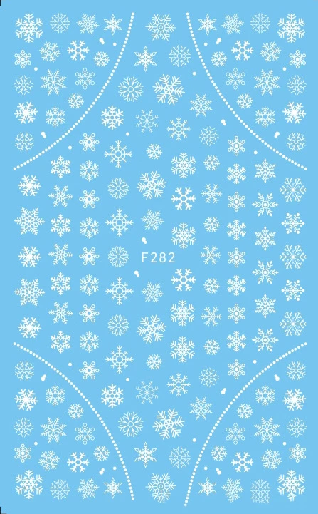 1 лист Рождественская тема наклейки для ногтей милый олень/Снежинка узор для ногтей DIY декоративная наклейка на стену самоклеящаяся