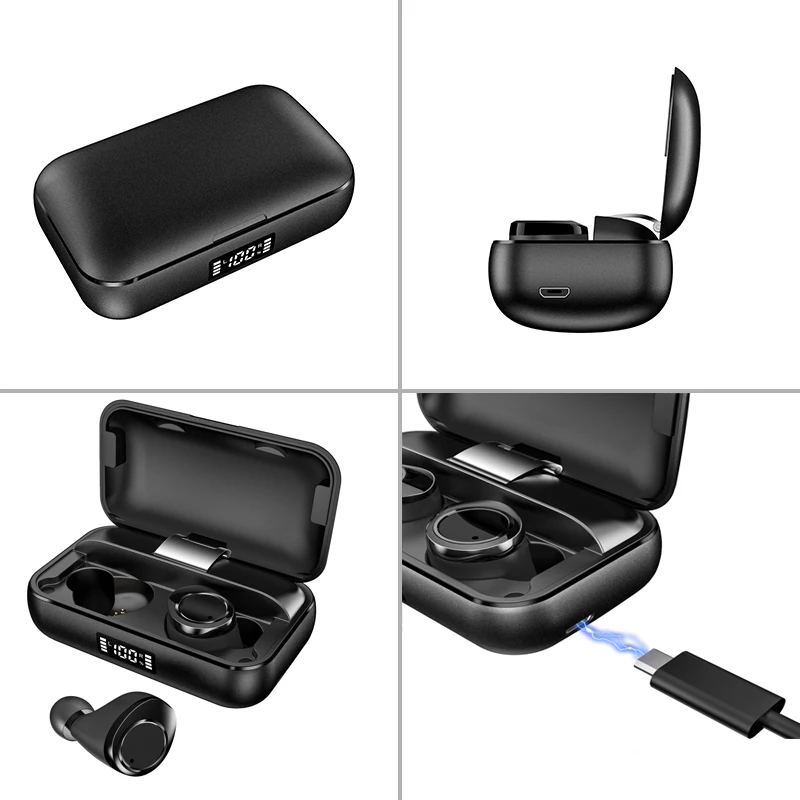 X13 TWS Bluetooth 5,0, наушники, стерео гарнитура, беспроводные наушники, IPX7, водонепроницаемые наушники, 3500 мА/ч, зарядная коробка, Smart touch