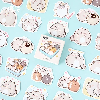 

45 pcs/pack Cute Little Fat Hamster Decorative Stickers Scrapbooking DIY Diary Album Stick Label Decor Kids Gift