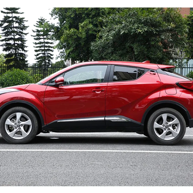 Для Toyota C-HR CHR хромированная дверная боковая подкладка, Литье корпуса, декоративная накладка, защитная накладка из нержавеющей стали