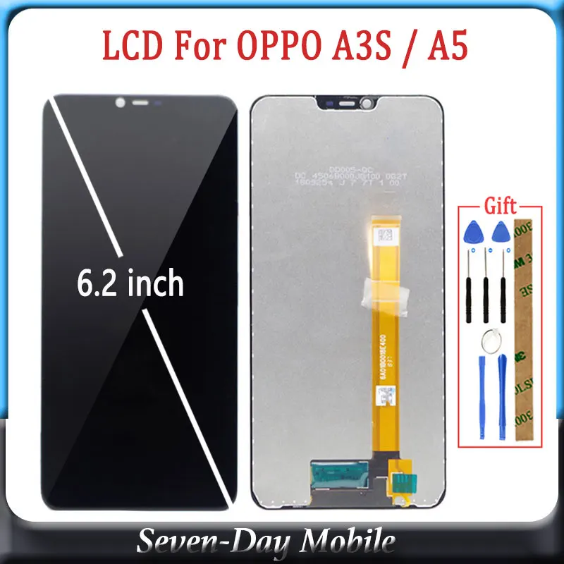 ЖК дисплей с тачскрином в сборе для Oppo A3S/A5 100% тестирование|Экраны мобильных
