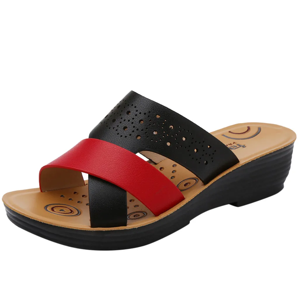 

Simple Casual Sandals Roman Style Women's Shoes Fashioh Summer Sandal Solid Peep Toe Casual Wedge Platform Shoes Ladies Sandals