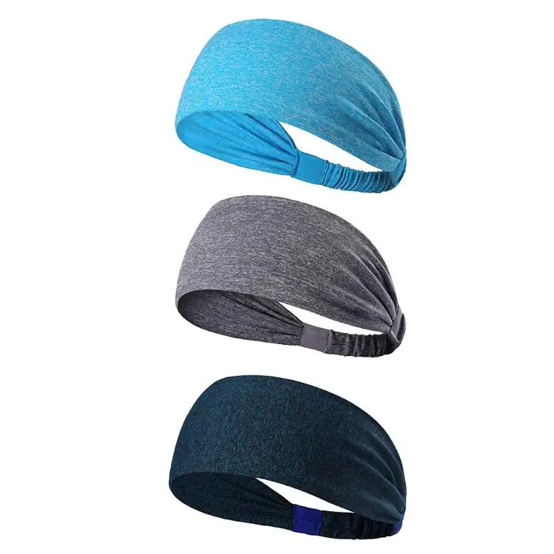 A Durable Headbands Multi-function 3pcs Elastic Breathable Hair Bands Fitness Yoga Basketball Headbands Sweat Bands - Цвет: A