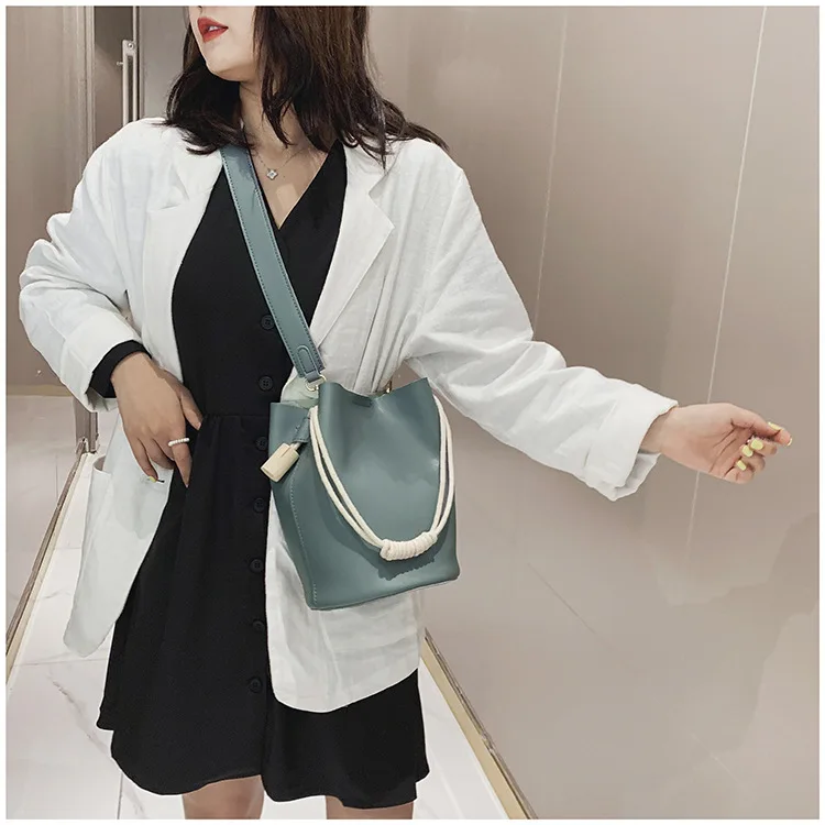 Summer Bucket Bag Two-piece Mother Bag Handbag Fashion Single Shoulder Oblique Satchel Bag