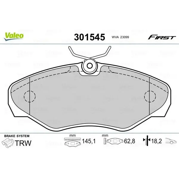 Колодки дисковые передние Renault Avantime 2.0/3.0/2.2dCi 01-03/