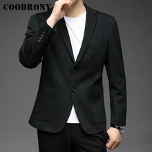 

COODRONY Brand Streetwear Fashion Business Casual Men Soft Classic Blazer Spring Autumn New Arrivals Male Pure Color Suits W8027