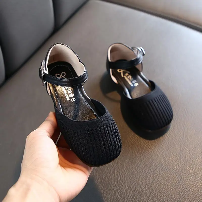 

Summer Fashion Flat Children Dancing Shoes Size 21-30 Toddler Girl Shoes Knitted Moccasins Girls Shoes Kids