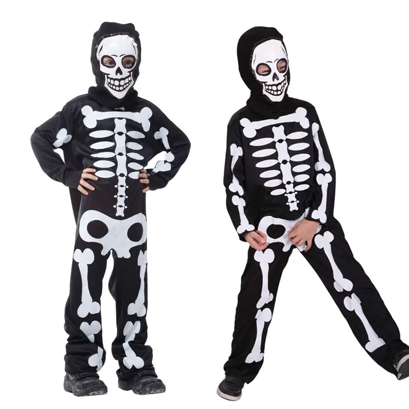 

Umorden Boys Scary Skeleton Bones Costume Cosplay Kids Child Halloween Party Dia de los Muertos Day of the Dead Fancy Dress