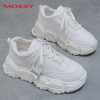 

2020 New Fashion Chunky Sneakers Women Shoes Platform Leather Winter White Sneakers Fur Designer Casual Shoes Woman basket femme