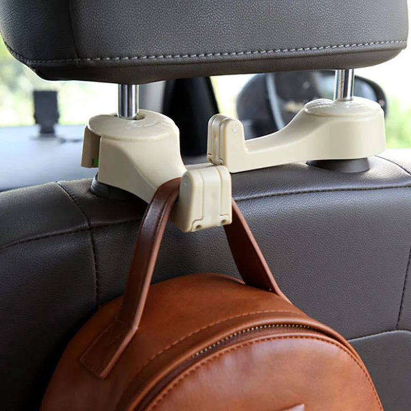 Универсальный автомобильный крючок на подголовник 5 кг максимальная Автомобильная вешалка на заднее сиденье с держателем для телефона для сумки, сумочки, сумочки, продуктовой ткани, автомобильные аксессуары
