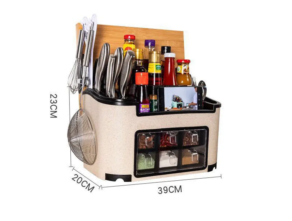 Многофункциональный кухонный стеллаж для хранения приправ, кухонные полки для хранения кухонных инструментов C1290 f