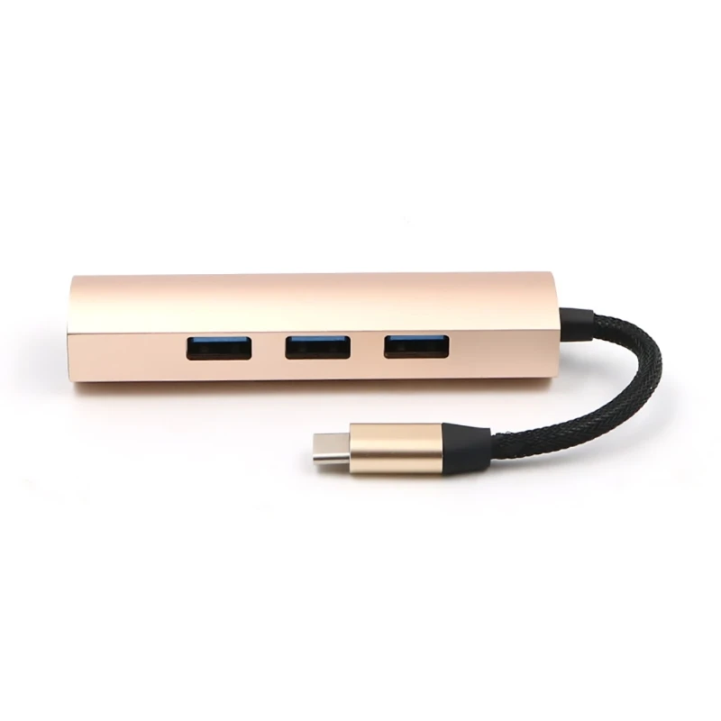 Сплав Тип C на 4 порта USB 3,0 концентратор адаптер для Macbook Pro Google ChromeBook PC