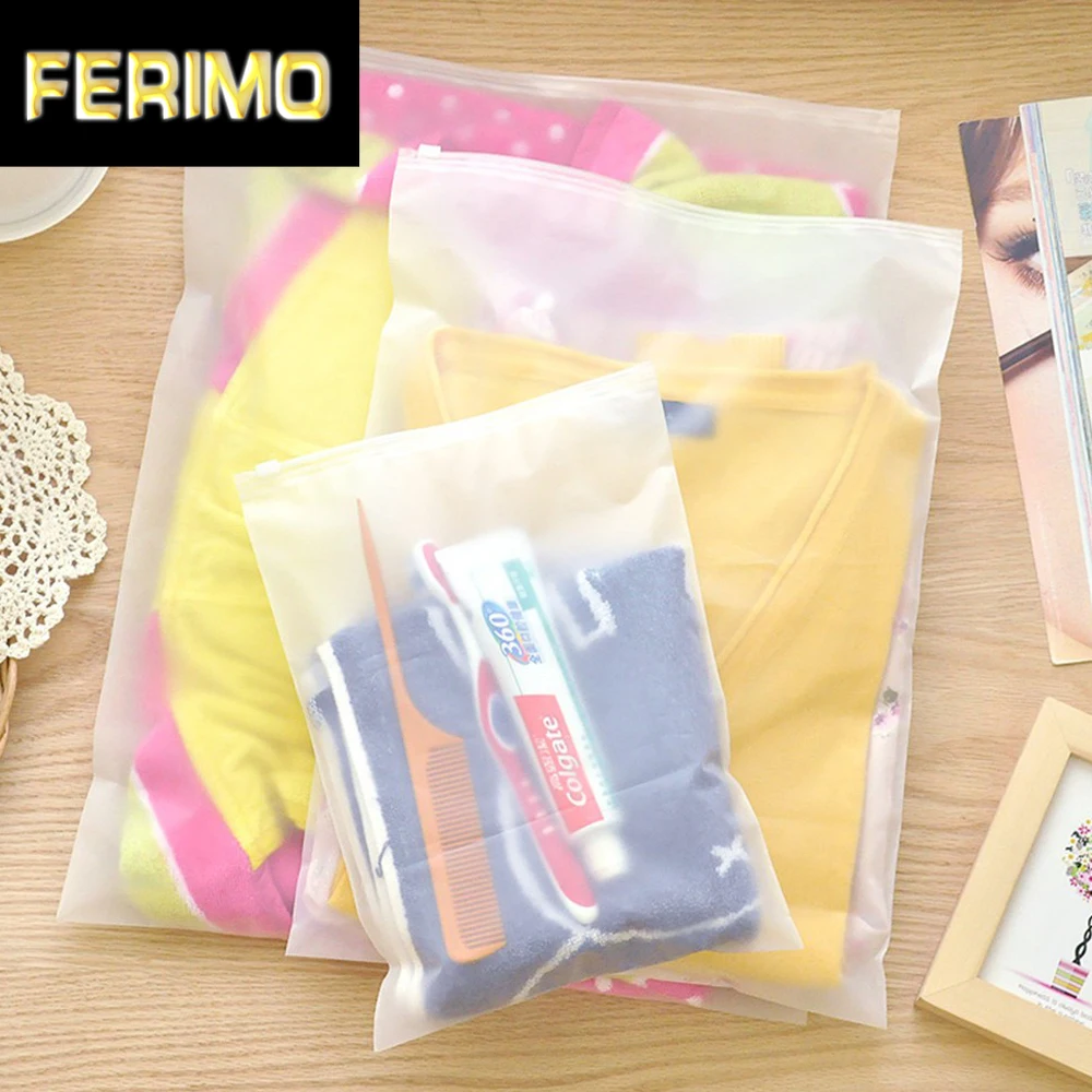 Различные размеры матовый прозрачный замок на молнии Пластиковый пакет сумка