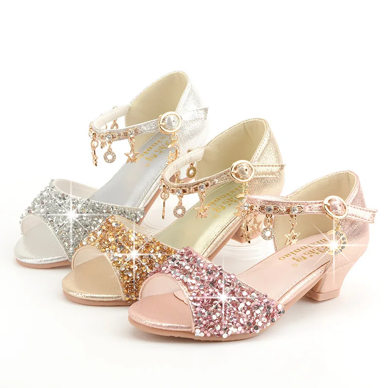 Girls Sandals Summer Open Toes High Heels