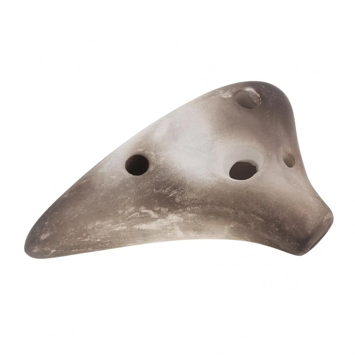 Mini 6 Holes ToneC Ocarina Soprano Necklace Clay Smoked Surface Flute Instrument with Hang Rope