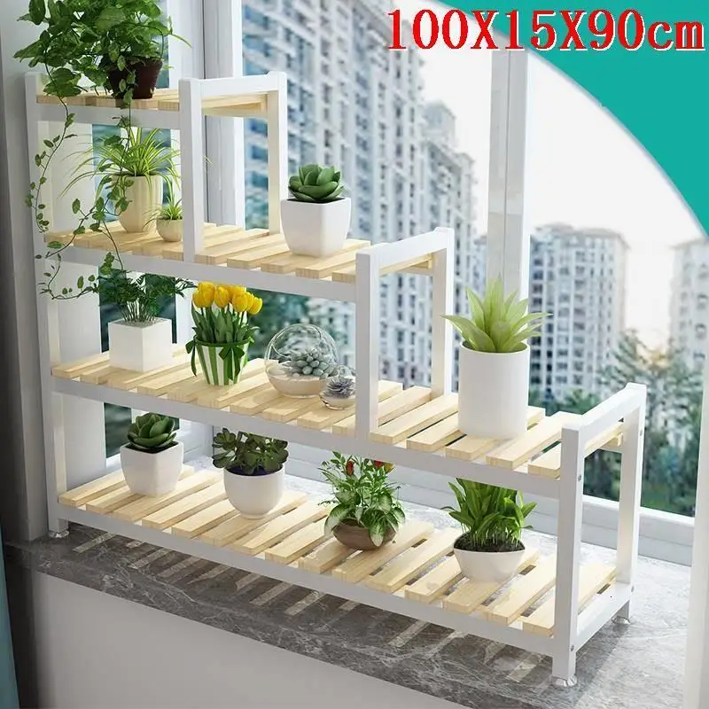 MODEL A Porta Piante Balkon Estanteria Plantas Escalera Decorativa Madera Stojak Na Kwiaty открытый стеллаж Цветочная Полка Подставка для растений - Цвет: MODEL A