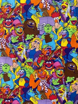 

105cm Width Sesame Street Cartoon Figures Cotton Fabric for Baby Boy Clothes Hometextile Cushion Cover Curtain DIY Cloth Sewing
