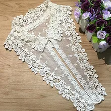 Водорастворимый Чистый хлопок сетка вышитый воротник готовая рубашка кружева вышитые воротник женский Поддельный Воротник