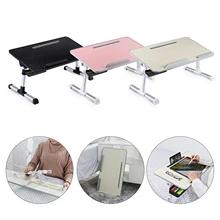 Portable Pliant Bureau D'ordinateur Portable Table D'étude Réglable Ordinateur Portable De Bureau Debout Ergonomique Mobile Paresseux Plateau Pour Lit