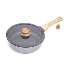 Sushar 24 см антипригарный поддон для сковороды покрытие мягкая ручка алюминиевая посудомоечная машина безопасные кухонные приборы газовая, индукционная плита U