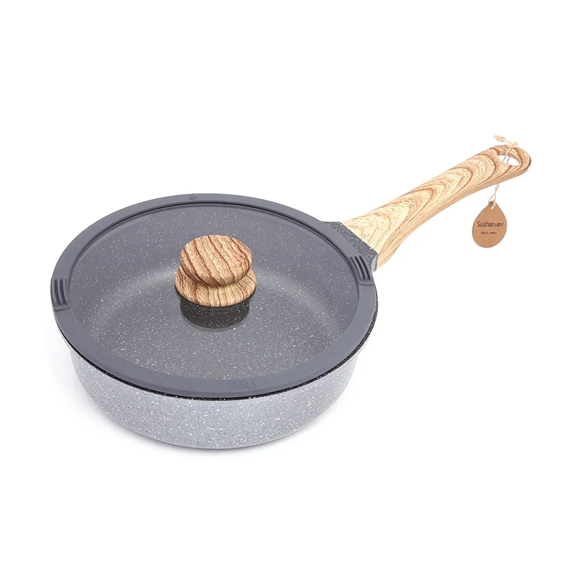 

Sushar 24cm Non-Stick Fry Pan Frying Pan Coating Soft Handle Aluminum Dishwasher Safe Cooking Kitchenware Gas Induction Cooker U