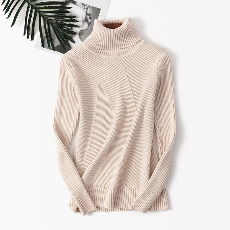 Autumn Thick turtleneck soft Pullovers Sweaters female Winter Korean Thicken knitted pull oversized sweater womens jumper