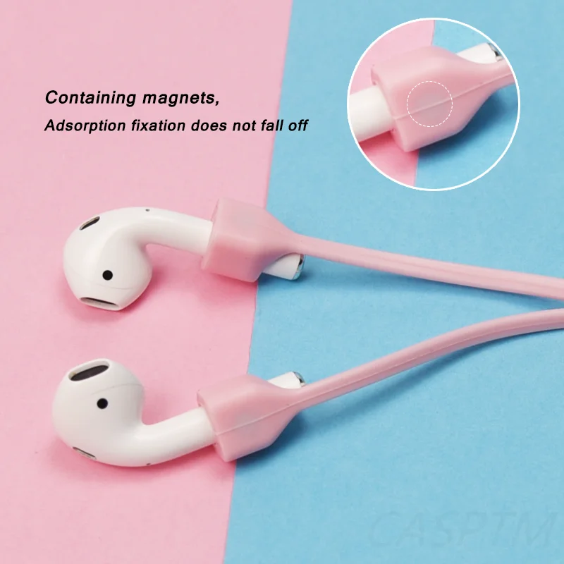Карамельный цвет, не теряющаяся веревка для Airpods 3, силиконовый Магнитный кабель для Airpods Pro, гибкий и прочный