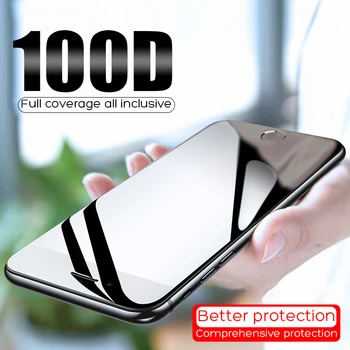 

100D Protective Tempered Glass On The For iPhone 6 6s 7 8 Plus X Glass Screen Protector For iPhone XR Xs MAX 11 Pro Max Glass