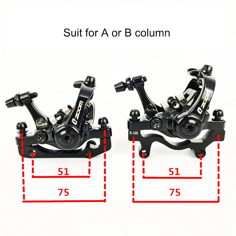 ZOOM MTB Bike Disc Brake Dual Piston Mechanical Caliper Front Rear