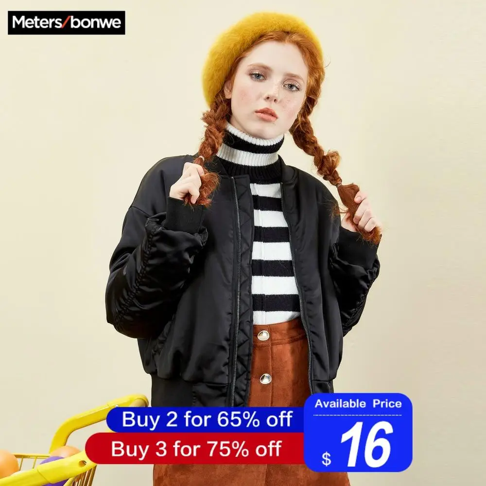 METERSBONWE Ins зимняя куртка женская Ulzzang модная Корейская версия модное универсальное короткое пальто