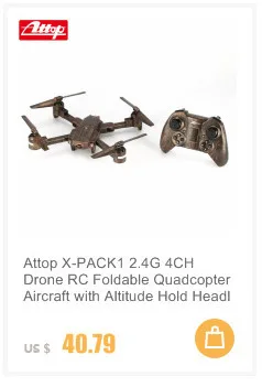 Attop XT-1 2,4 г режим удержания высоты складной Безголовый 3D откидной рулон один ключ Взлет/посадка переключатель скорости RC Квадрокоптер Гц