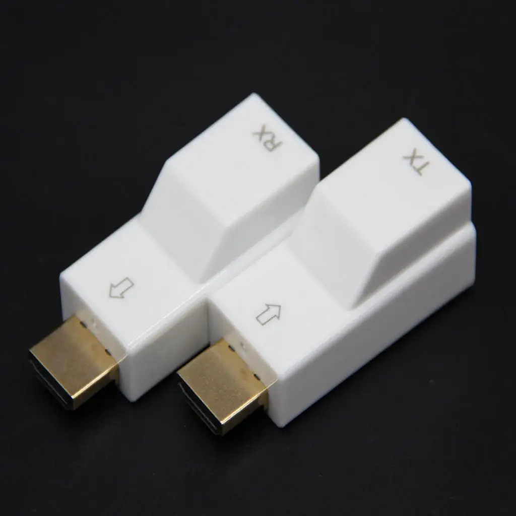 2 шт. HDMI удлинитель для двойной RJ45 по Cat 5e/6 сетевой Ethernet 4K адаптер HD 1080P