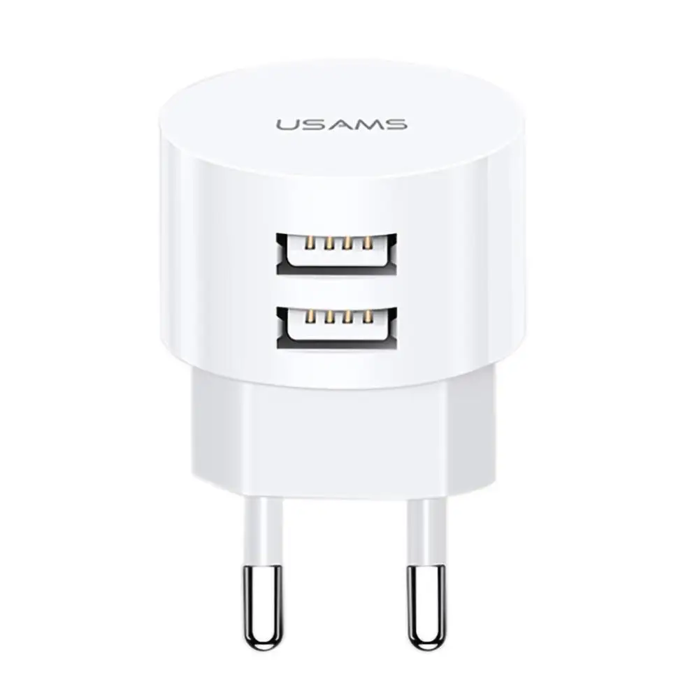 20 Вт 5 В 4A Ампер Двойной двойной 2 порта USB зарядное устройство европереходник штепсельный сетевой адаптер 3Pin белый - Цвет: EU Plug