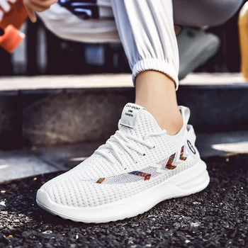 

Fashion Men Sneakers Mesh Casual Shoes Lac-up Mens Shoes Lightweight Vulcanize Shoes Walking Sneakers Zapatillas Hombre